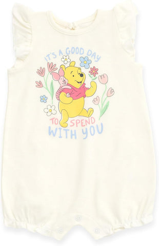 Disney Baby Girls 2 Pack Rompers Newborn to Infant Sizes (Newborn - 24 Months)