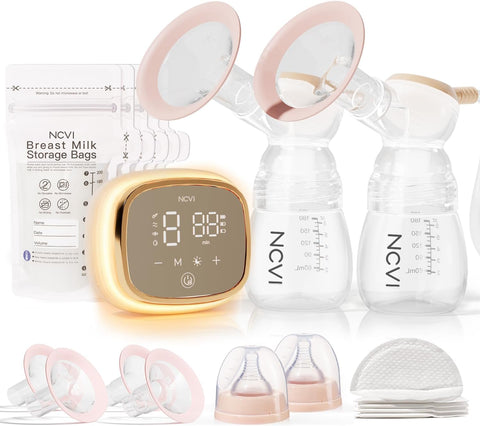 NCVI 8782 Pro Electric Breast Pump 4400mAh Battery with Night Light for Mom