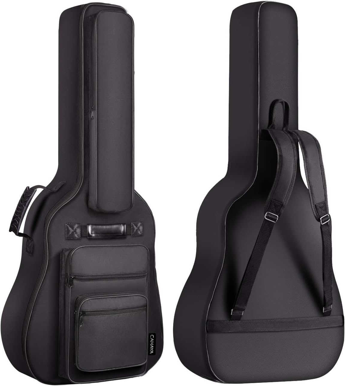 CAHAYA Acoustic Guitar Bag Thick Padding Waterproof Dual Adjustable Shoulder Strap Guitar Case Gig Bag 40 41 inch with Back Hanger Loop