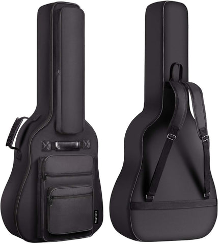 CAHAYA Acoustic Guitar Bag Thick Padding Waterproof Dual Adjustable Shoulder Strap Guitar Case Gig Bag 40 41 inch with Back Hanger Loop