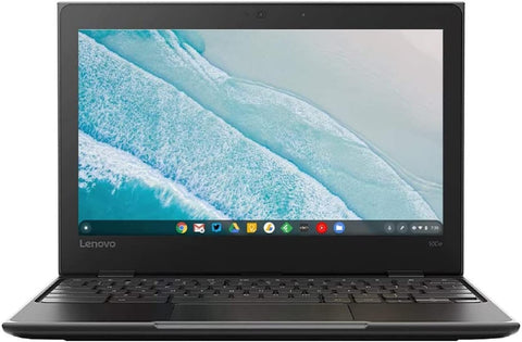 Lenovo 100e 81ER000BUS 11.6" HD Chromebook, Intel Dual-Core Celeron N3350 1.1 GHz up to 2.4 GHz, 4GB RAM, 32GB SSD, Bluetooth, USB Type C, 802.11ac, Webcam, Chrome OS (Renewed)