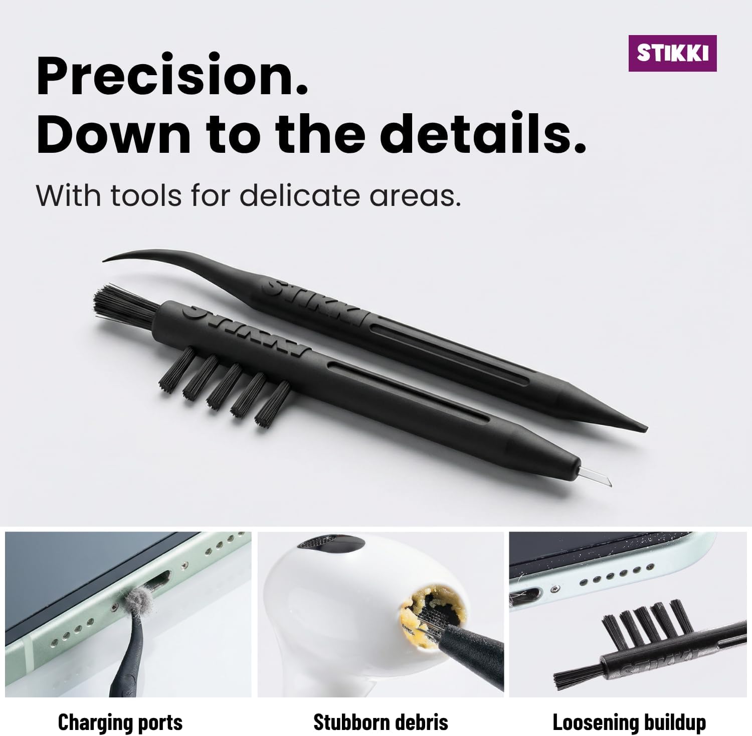 STIKKI Cleaning Putty & Precision Tools - Earbud, Port & Phone Cleaning Kit
