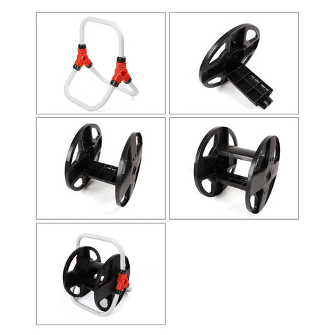 ＡＷＨＡＯ Hose Reel Cart Pipe Storage Rack Resistant Household Prevent Twisting Water Hose Holder Pipe Organizer for Patio Lawn Farm, KM01 15M