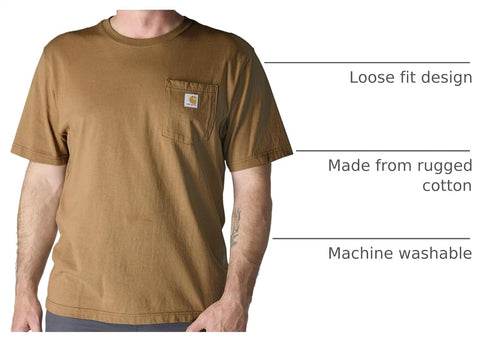 Carhartt Men's Iconic K87 Pocket T-Shirt