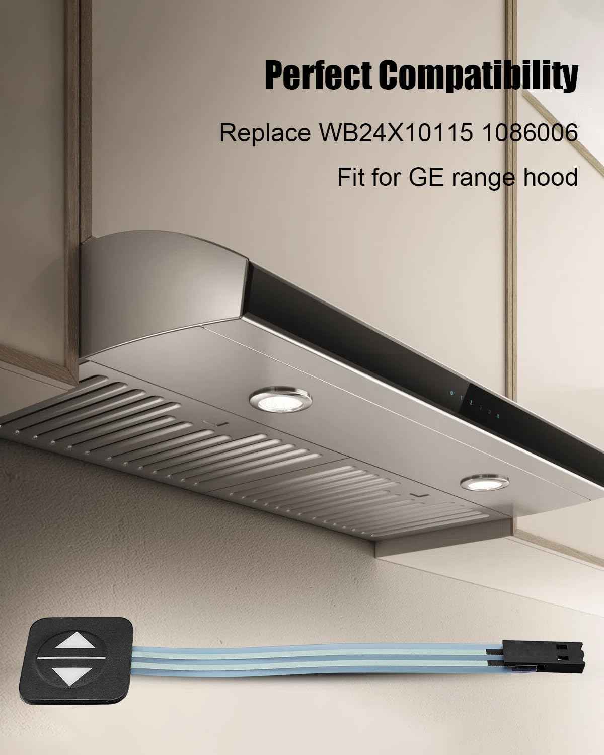 Range Hood Switch Touchpad Fit for GE Range Vent Hood