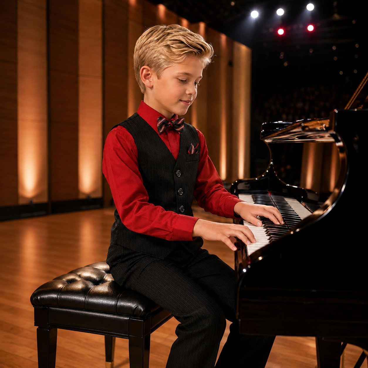 Pinstripe Boys Formal Dresswear Vest Set