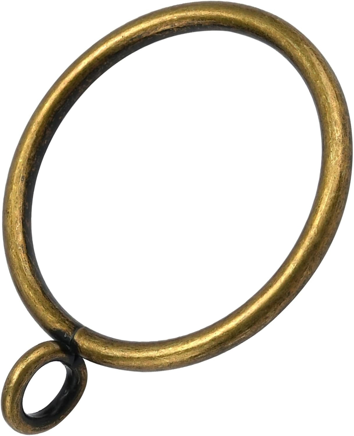 44 Pack Curtain Rings with Eyelets, Metal Drapery Rings for Pinch Pleat Curtains, Drape Ring 1.5 Inch I D, Fits Up to 1.2 in Rod (Bronze)