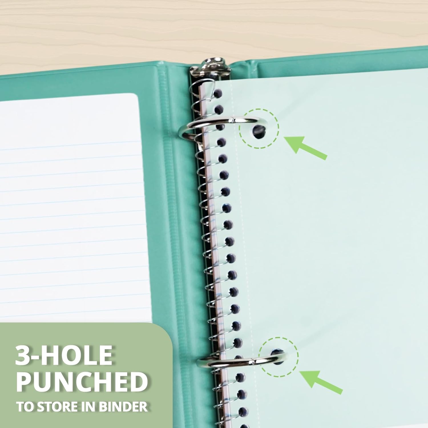 ONAVIA 1 Subject Spiral Notebook College Ruled 5 Pack, 140 Pages, Assorted