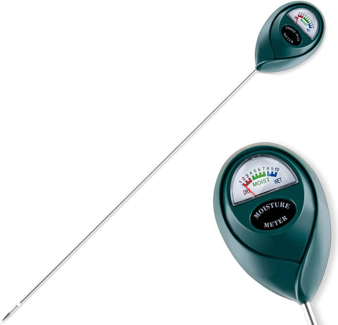 Tennedriv Green Long Probe Soil Moisture Meter for Outdoor Plants, Plant Water Meter for Outdoor Plants,Plant Moisture Meter for Indoor Plants and Outdoor Plants, No Batteries Required