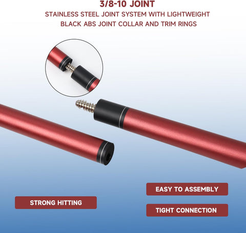 GSE 58" 2-Piece Fiberglass Graphite Composite Billiard Pool Cue Sticks