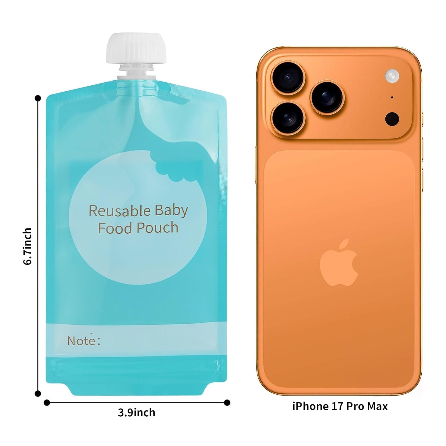 Kirecoo 12PCS 7oz Reusable Refillable Baby Food Squeeze Pouches