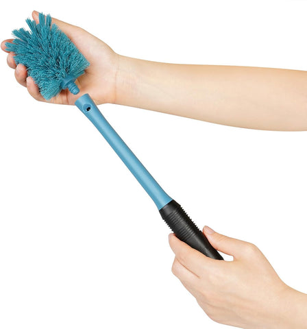 MOSOLAN 2-in-1 Bottle Brush and Straw Cleaner Brush, Smokey Blue, 1 Pack
