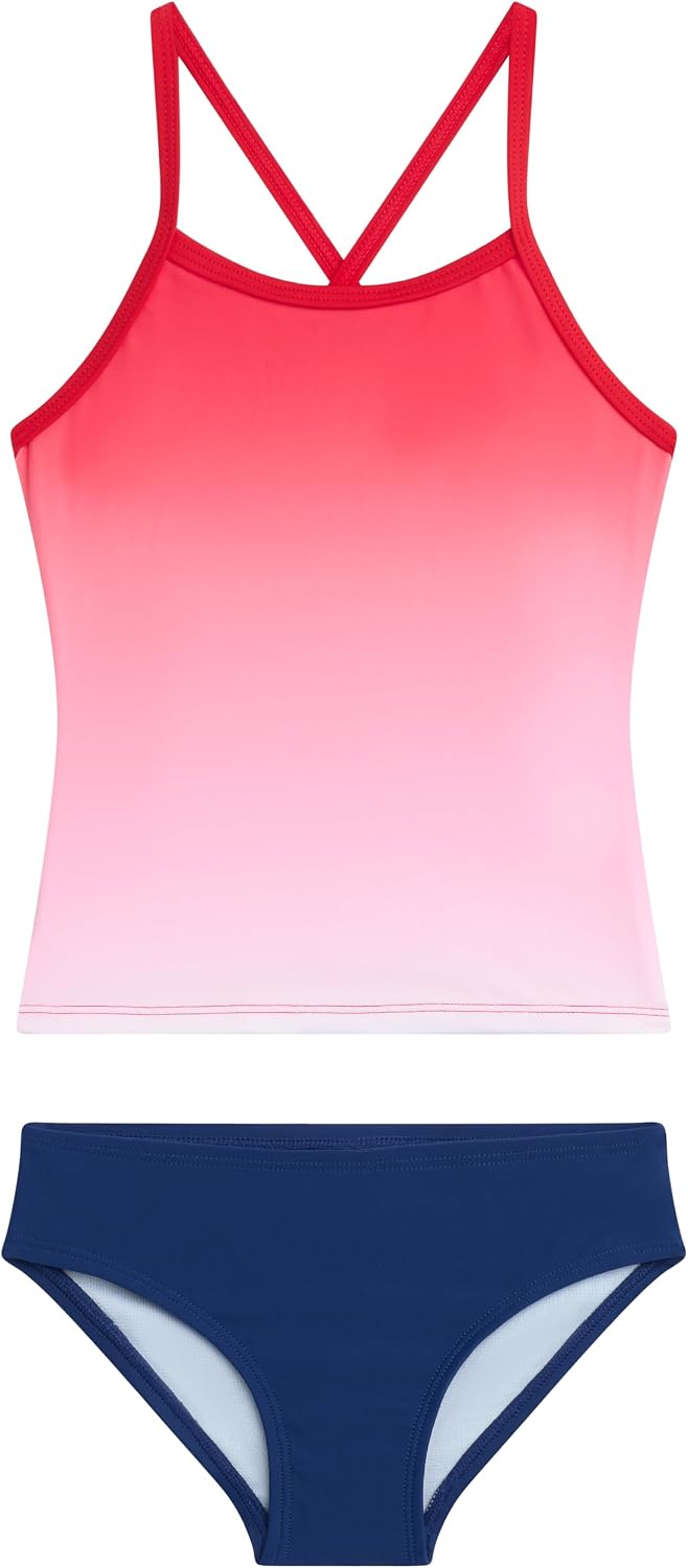 Kanu Surf Girls' Melanie Beach Sport 2-Piece UPF 50+ Banded Tankini