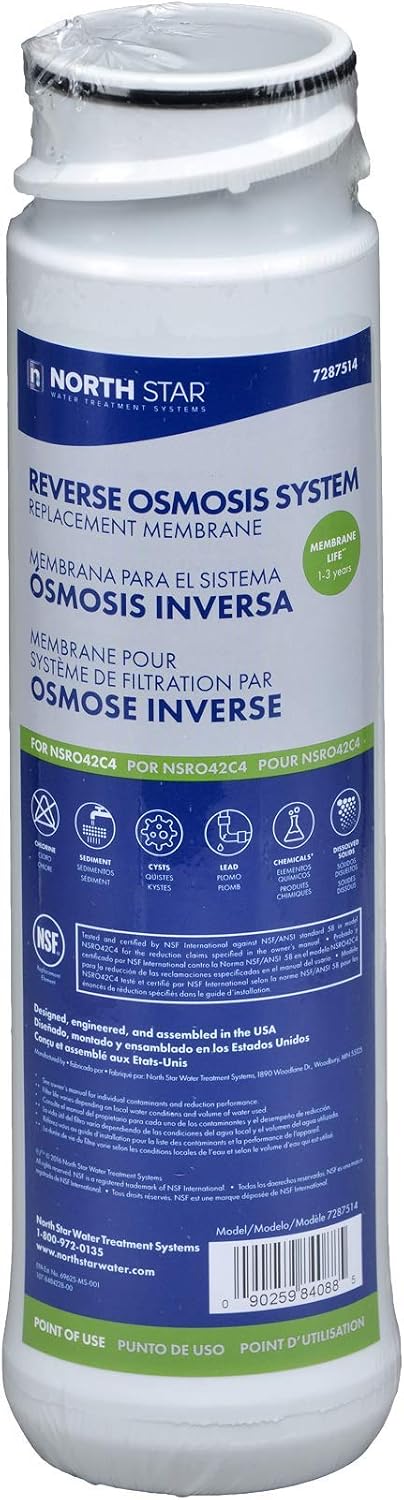 North Star 7287514 Replacement Membrane Cartridges for Reverse Osmosis System