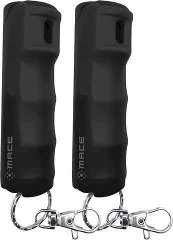 Mace Pepper Spray - Max Police Strength OC with UV Dye, Fast Flip Top, Ergonomic Grip, Clip On Keychain, 12 Feet Range, 0.42 oz Compact Model, Self Defense Pepper Spray for Women & Men