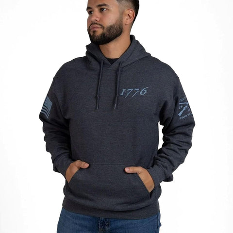 Grunt Style 1776 Flag American Men's Hoodie