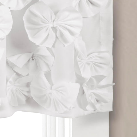 Lush Decor Riley Window Valance, Single 54" W x 18" L, White - Valance Curtains - Kitchen Valances for Windows - Bathroom Window Curtains