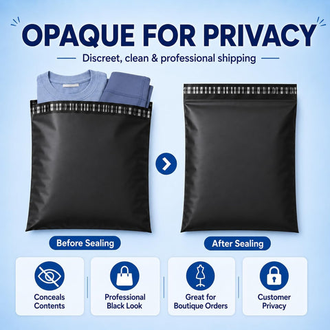 Fuxury Poly Mailers 10x13 Inch 50Pcs, Waterproof Shipping Bags for Clothing