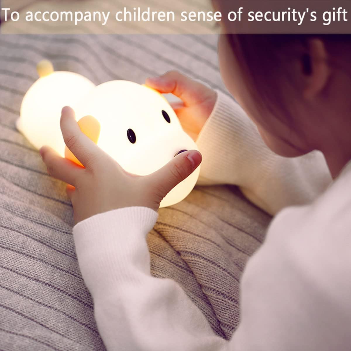 Dog Night Light, Cute Silicone Puppy Lamp Dimmable Portable Dog Lamps