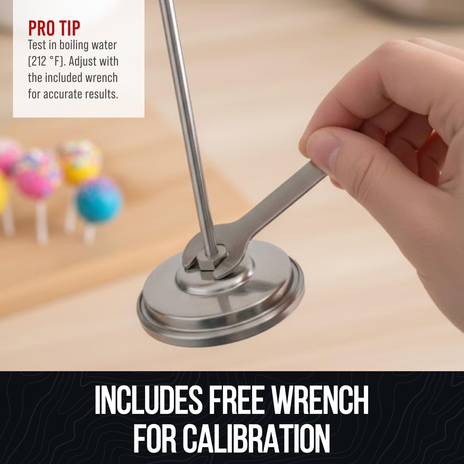 CRAFT911 Candy Thermometer with Pot Clip - Deep Fry Oil Thermometer for Frying and Candle Making - 2 Pack (White)