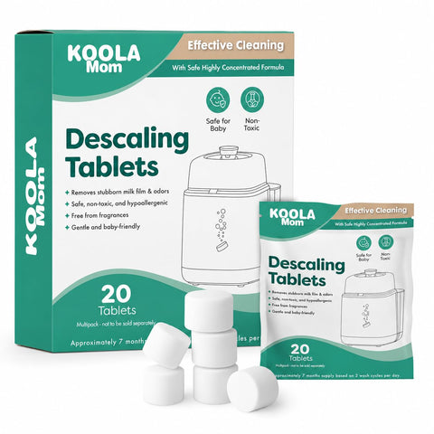 Descaling Tablets for Bottle Washer & Warmers (20 Count) - Descaler Tablets, Removes Limescale Milk Residue & Mineral Buildup Compatible with Momcozy, Baby Breeza, Grownsy & All Bottle Washers