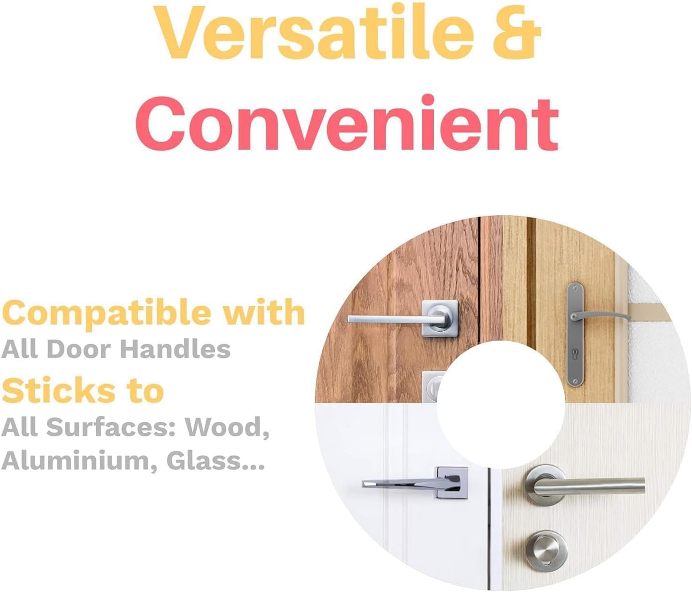 Inaya Child Proof Door Lever Lock, Baby Proofing Door Handle Lock, Minimalist Design, 3M Adhesive & No DrillingNeed, Child Safety Door Handle Locks (2 Pack)