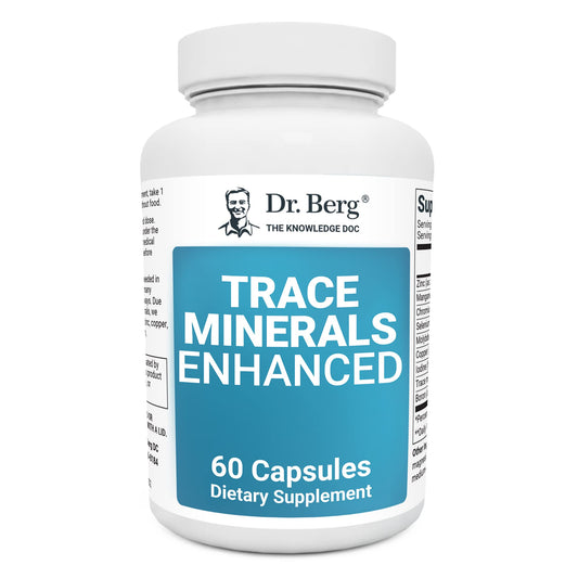 Dr. Berg Trace Minerals Enhanced Complex - Complete with 70+ Nutrient-Dense Minerals - Dietary Supplements - 60 Capsules