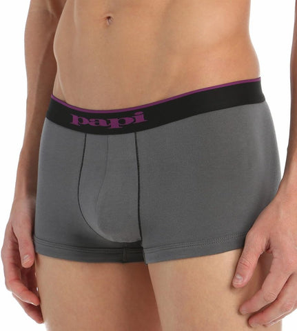 Papi Men's Stylish Brazilian Solid and Print Trunks (3-Pack of Men's Underwear)