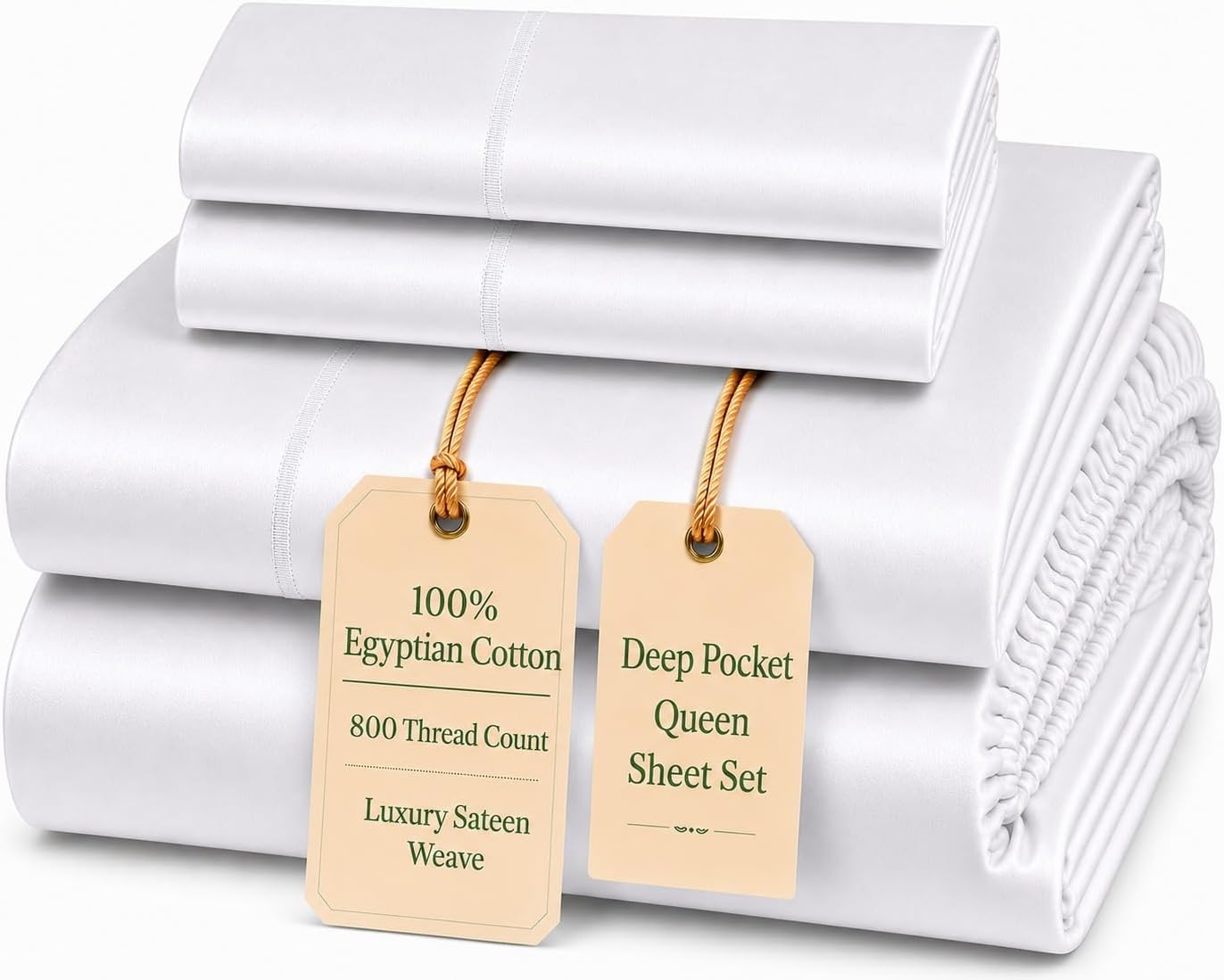 800 Thread Count Queen Sheet Set,Egyptian Cotton Sheets Queen Size Bed Set