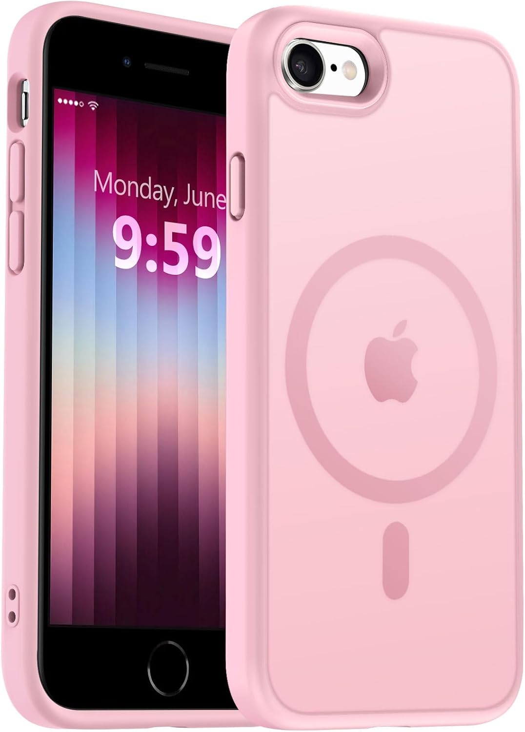 MOCCA Magnetic Shockproof for iPhone SE 2022 Case,Pink