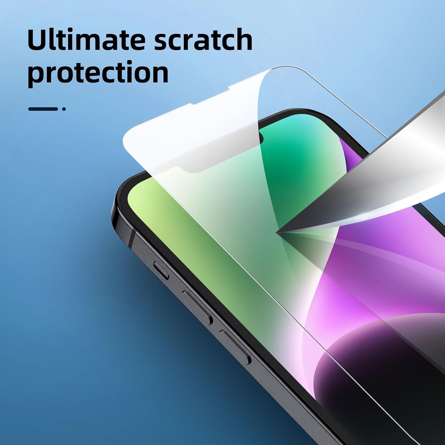 NEW'C 4 Pack, 2 Pack for iPhone 14 Screen Protector (6.1 inch) + 2 Pack Camera Lens Protector, Sensor Protection,Case Friendly Tempered Glass Film