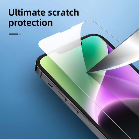 NEW'C 4 Pack, 2 Pack for iPhone 14 Screen Protector (6.1 inch) + 2 Pack Camera Lens Protector, Sensor Protection,Case Friendly Tempered Glass Film