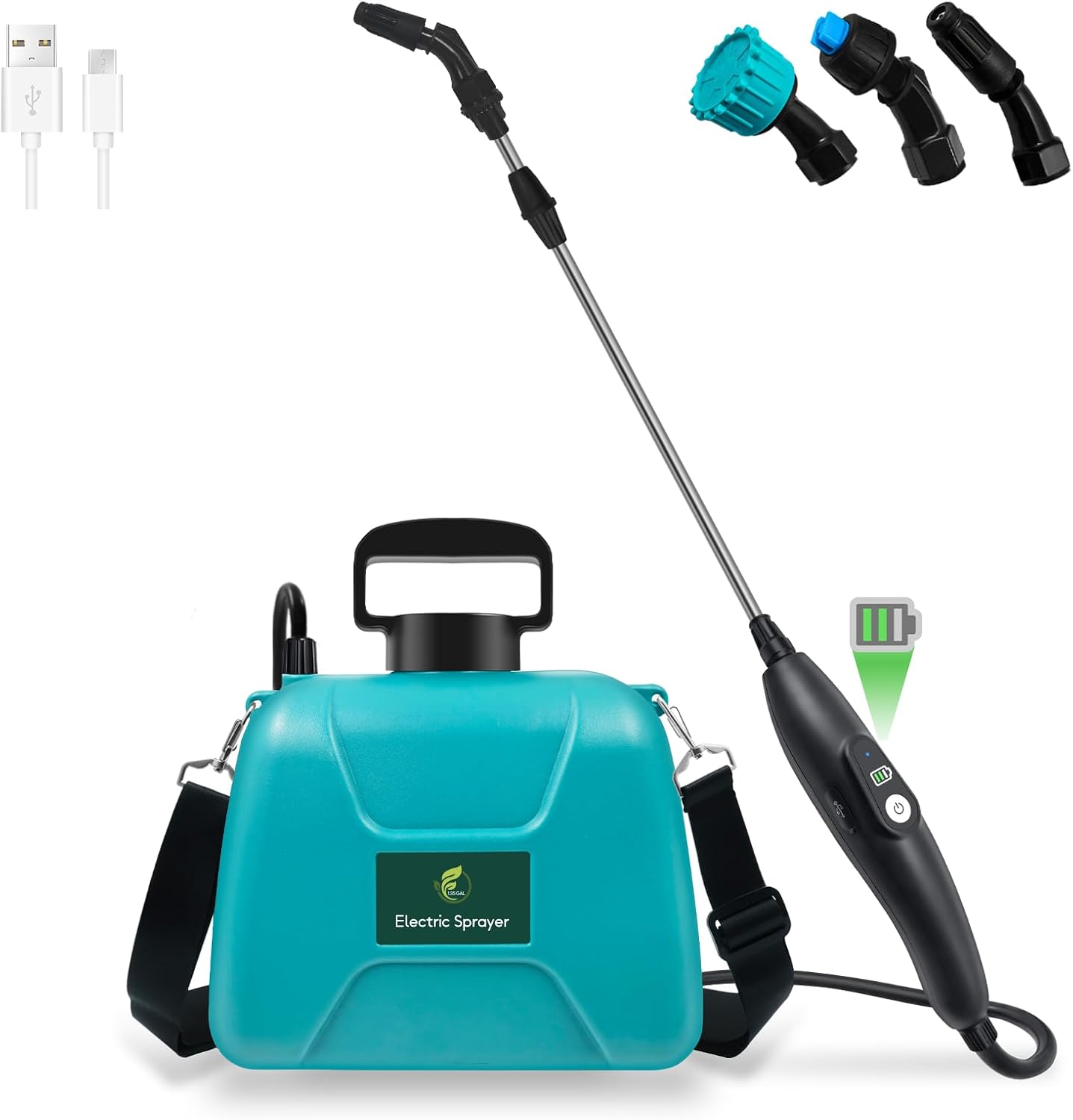 1.35 Gallon Battery Powered Sprayer, Electric Pump Sprayer in Lawn & Garden