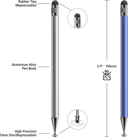 Bopomofo Stylus(5 Pcs),2-in-1 Stylus Pen for Touchscreen,Stylus Pen