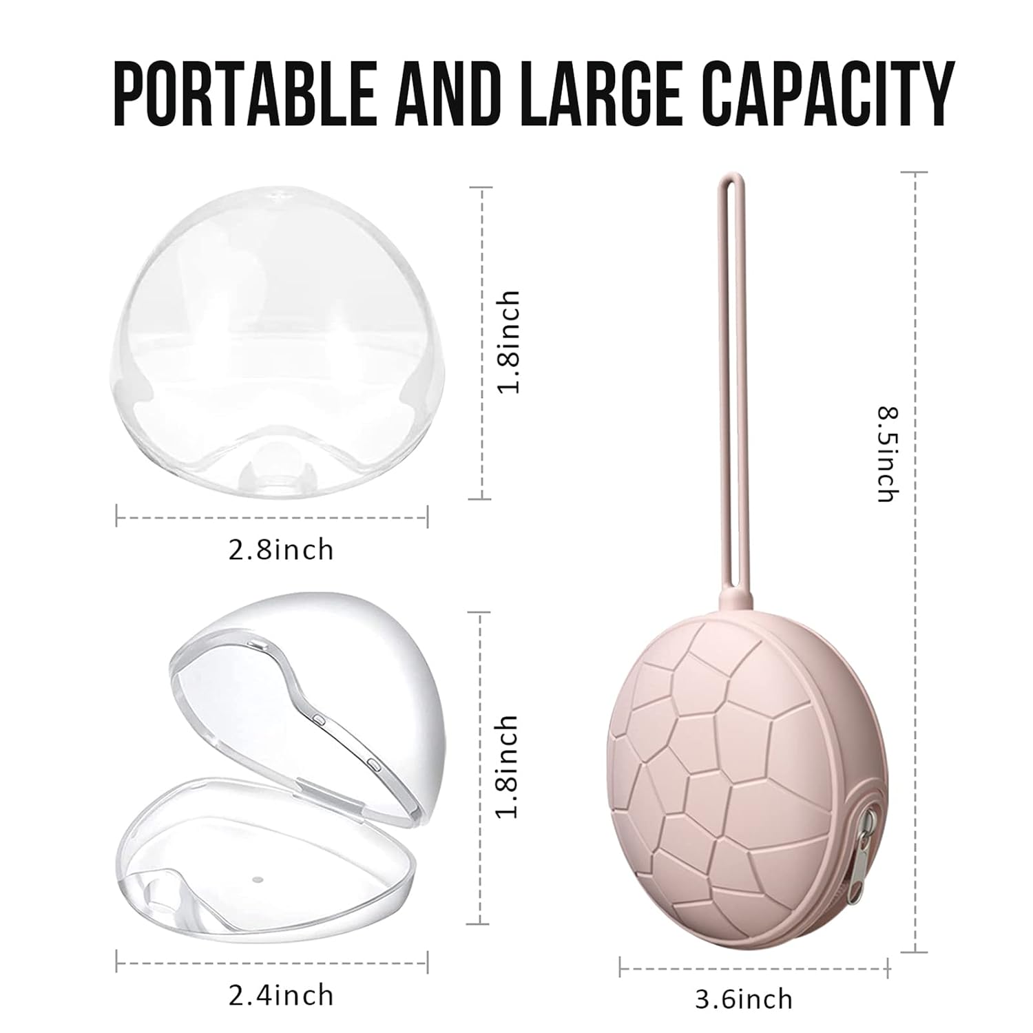 Pacifier Holder Case,BPA Free Portable Pacifier Storage Container,Silicone Baby Pacifier Cover Pouch for Diaper Bag Stroller,Travel Outdoor Activities,Easy to Clean(Black)