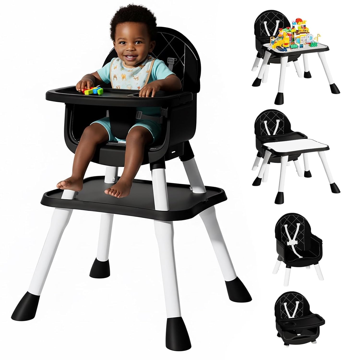 UNISWAN 6 in 1 Baby High Chair, Highchair for Babies and Toddlers