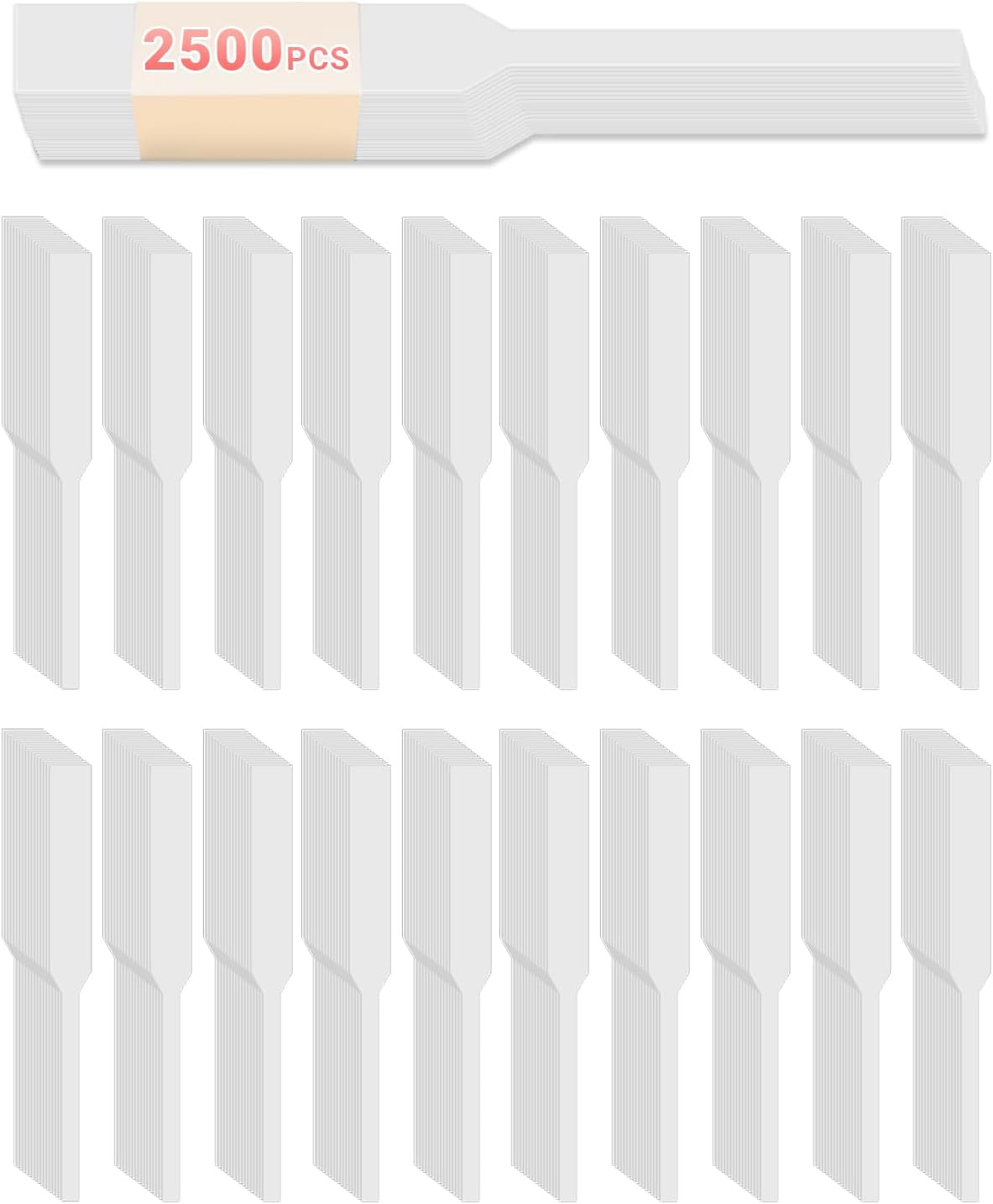 2500 Pack Perfume Tester Strips, White Fragrance Blotters for Scent Testing