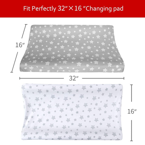 Changing Pad Cover for Boys Girls, Soft Unisex Diaper Change Table Sheets