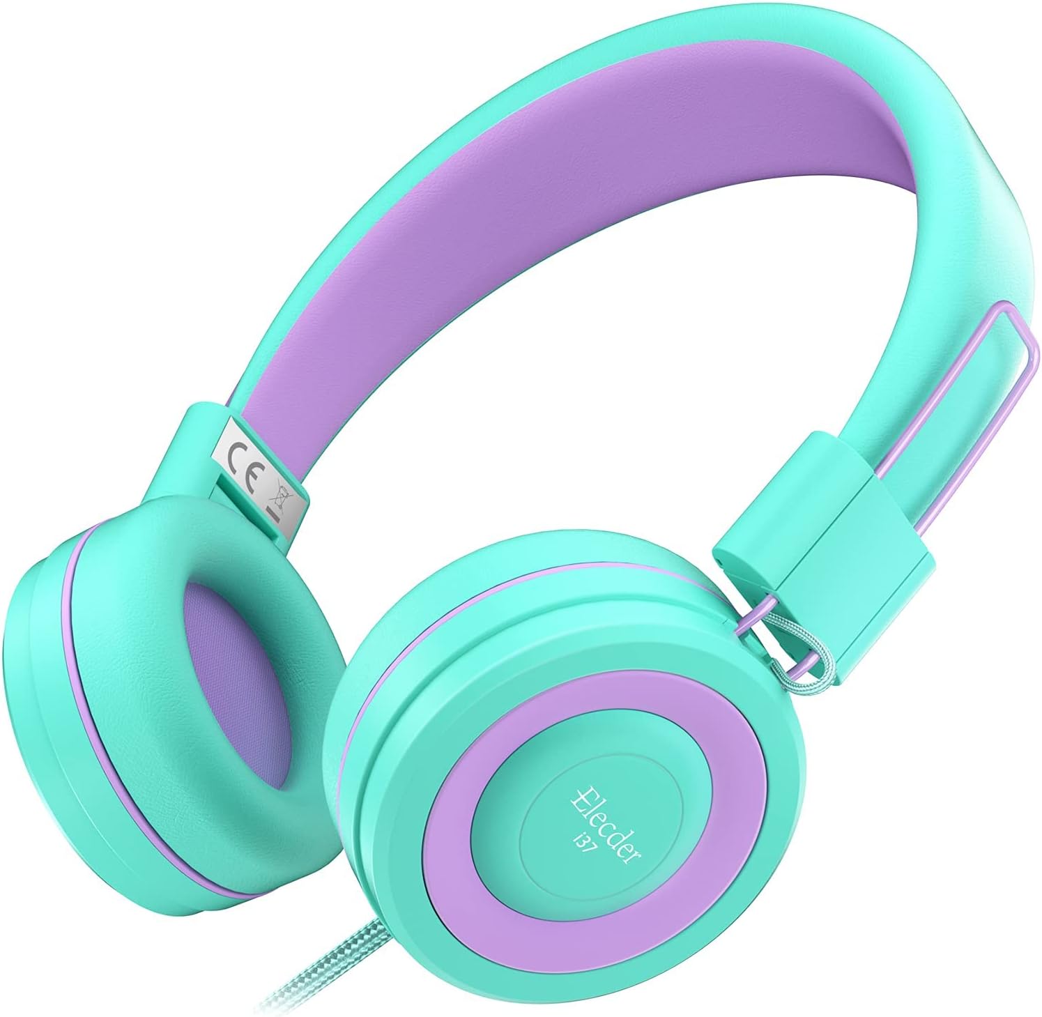 ELECDER i37 Kids Headphones for School Children Girls Boys Teens, Green