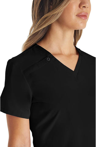 Dickies EDS Essentials Women's Scrub Top V-Neck Medical Shirt 2 Pockets