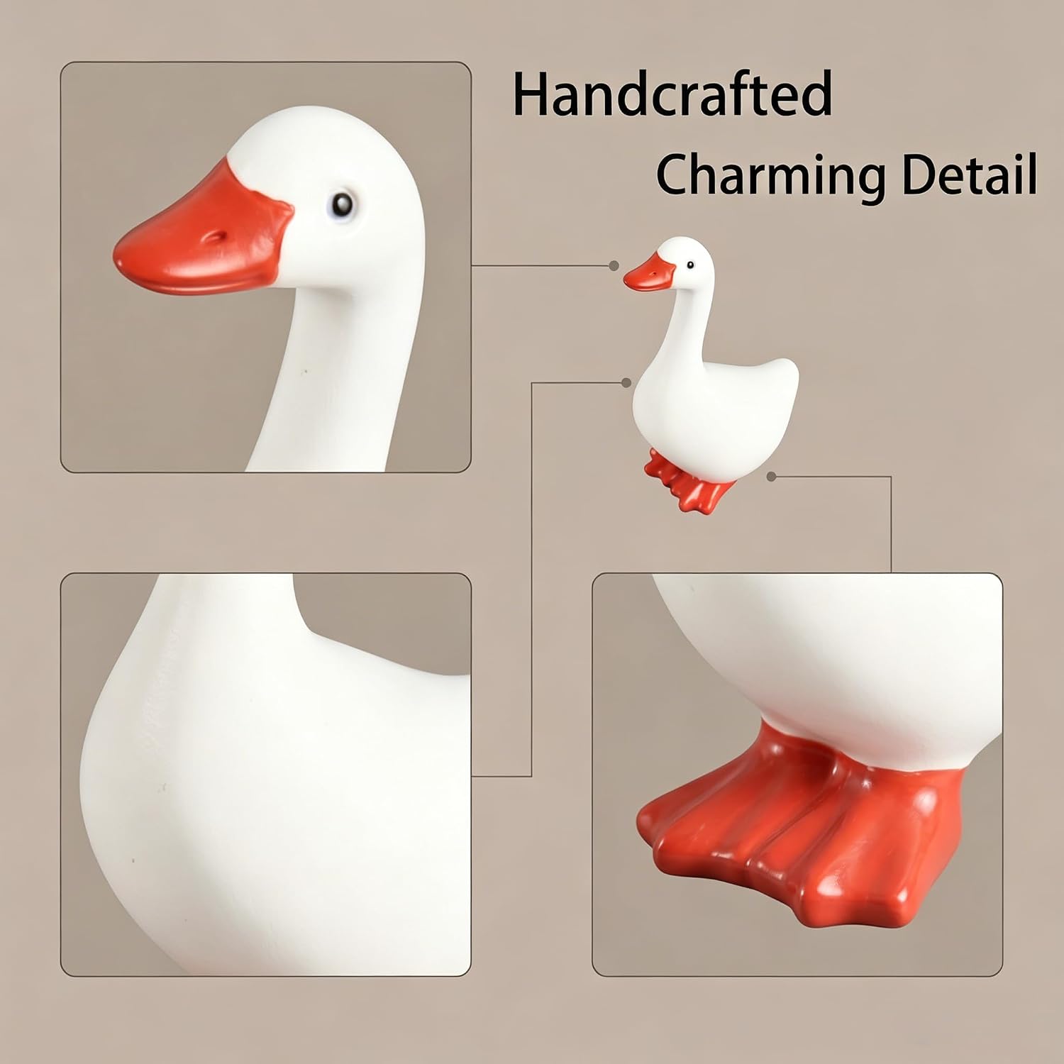 Desk Goose 7 inch Gifts for Women, Mini Desktop Goose Statue Decor for Living Room Bedroom Bookshelf and Office