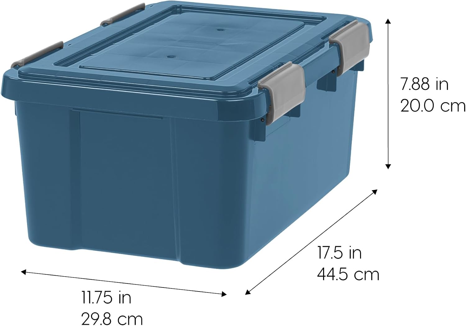 IRIS USA 6-Pack 19 Qt Storage Bins with Gasket Lids, Navy
