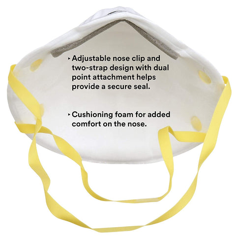 3M Particulate Disposable Respirator 8210, N95, Pack of 20, NIOSH APPROVED