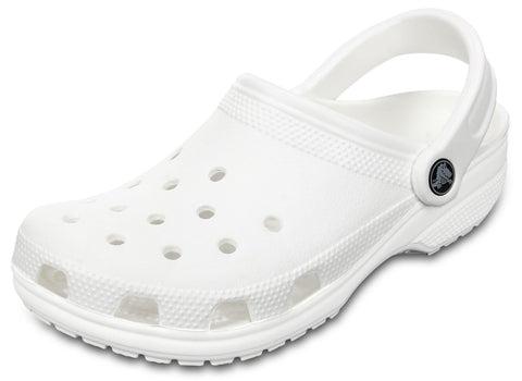 Crocs Unisex-Adult Classic Clog, Clogs for Women and Men, White, 12 Women/10 Men