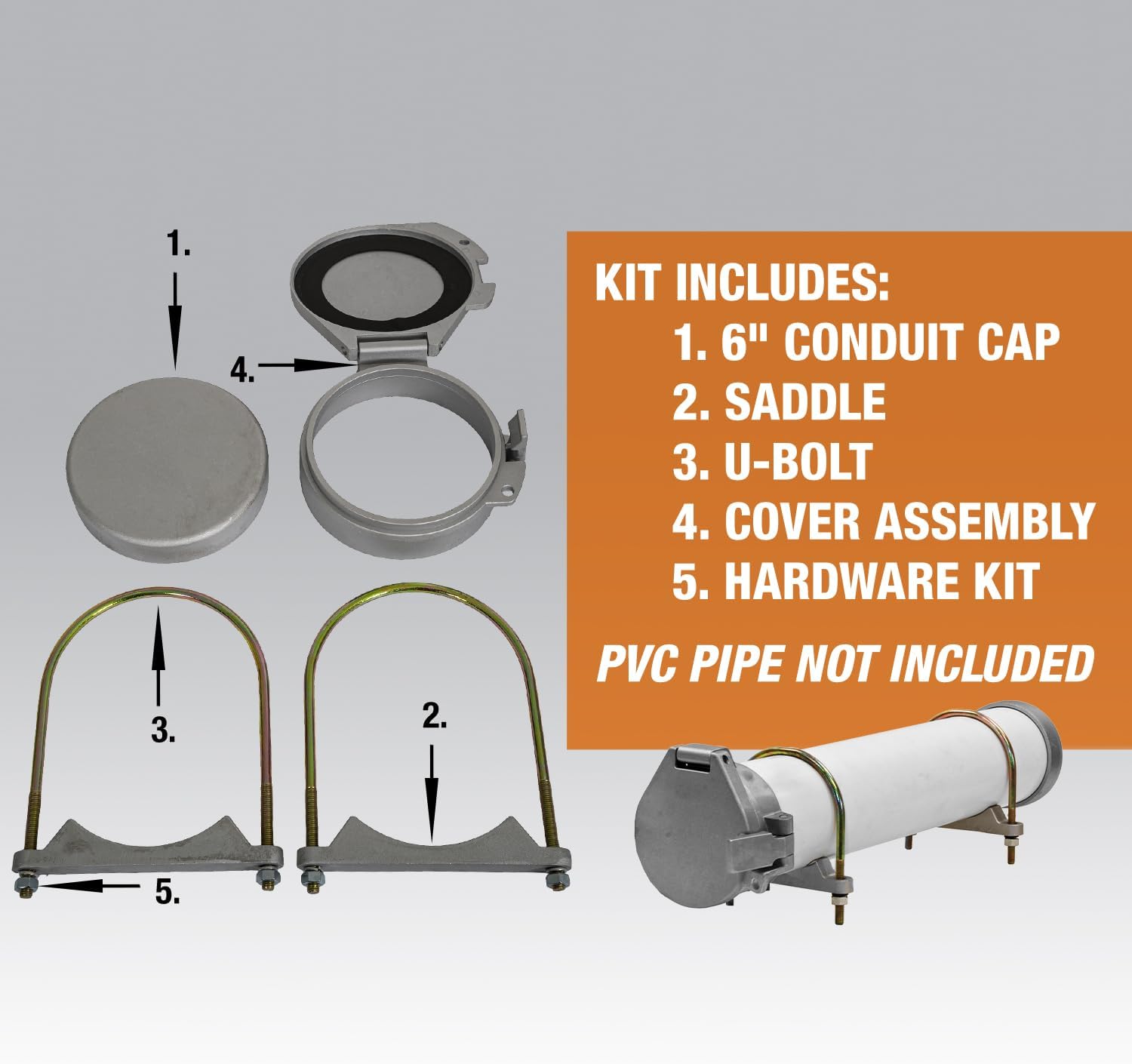 Buyers Products CC600 6 Inch PVC Conduit Carrier Kit for Ladder Racks