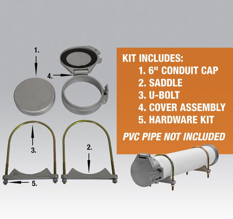 Buyers Products CC600 6 Inch PVC Conduit Carrier Kit for Ladder Racks