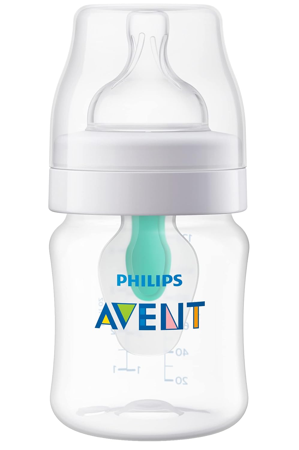 Philips Avent Anti-Colic Baby Bottle with AirFree Vent, Slow Flow, 4 oz