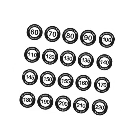 Aosekaa 20Pcs Golf Distance Marker Golf Marker Tool Engraved Easy Installation Golfer Gifts Golf Equipment Golf Club Name Markers, Black