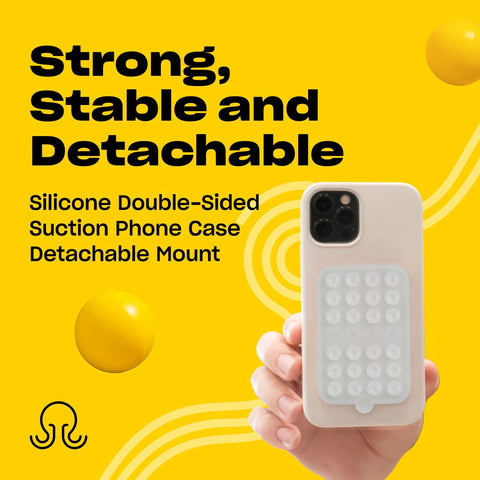 OCTOBUDDY Double - Silicone Double-Sided Suction Phone Case - Transparent