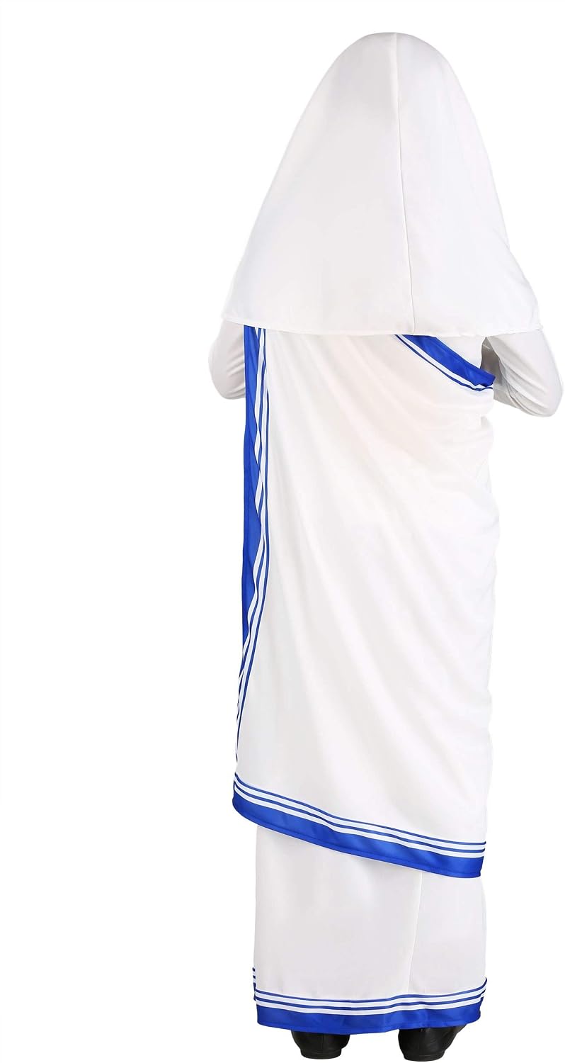 Mother Teresa Outfit for Girls, Catholic Nun, Sari Dress, Saint Costume for Halloween & Dress-Up